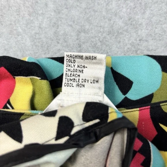 Talbots Multicolor Print Side Zip Pleated Skirt Womens Size 4 Stretch Cotton - Picture 5 of 9